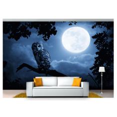 Imagem de Papel De Parede Lua Cheia Noite Coruja Árvore  Lua17