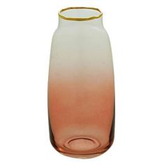 Imagem de VASO VIDRO OMBRÉ CORAL 8x17cm