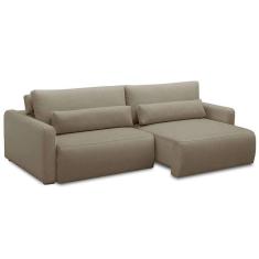 Imagem de sofá 4 lugares retrátil e reclinável siena veludo amêndoa