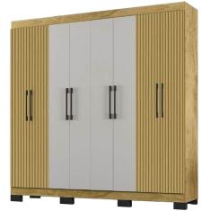 Imagem de Guarda Roupa B2348 Casal 8 Portas 4 Gavetas Araplac Cor Freijó Baunilha