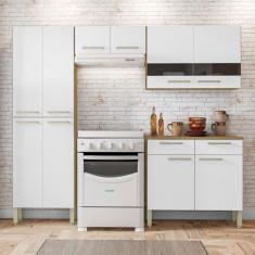 Imagem de Cozinha Completa Compacta 10 Portas E 2 Gavetas Freijó