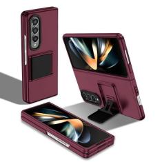 Imagem de Capa de suporte portátil simples anti-choque para Samsung Galaxy Z Fold 4 5 5G Fold5 Fold3 Fold4 Fold 3 Zfold4 Acessórios de telefone, vinho tinto, para Samsung Z Fold 5