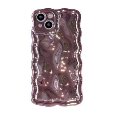 Imagem de miyonsin Capa para iPhone 15 Pro Max, capa de telefone com padrão ondulado de água para mulheres e meninas, capa protetora protetora de TPU macio em forma de onda macia requintada elegante durável