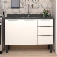 Imagem de Balcão de Cozinha 2 Portas 3 Gavetas 120 Júpiter - Cozimax