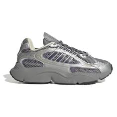 Imagem de adidas Tênis feminino Ozmillen com cadarço casual - cinza, Cinza, 40