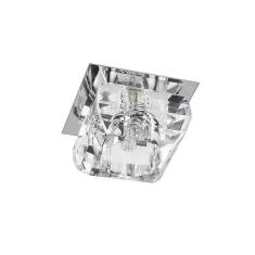 Imagem de Kit 2 Spot Embutir Cristal Gesso G9 Inox Quadrado Ac661Q