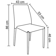 Imagem de Kit 5 Cadeiras Decorativas Sala e Cozinha Karma PVC Marrom - Gran Belo