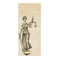 Imagem de Adesivo Decorativo de Porta - Estátua Da Justiça - Direito - 2369cnpt