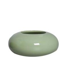 Imagem de Cachepot Redondo Vaso Decorativo M Decoração Em Cerâmica Verde