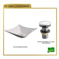Imagem de Kit Cuba L34 Válvula Click 1 Polegada G Compace Bege