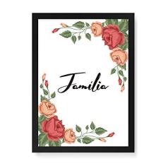 Imagem de Arte Maníacos Quadro Decorativo Família Flores - 23x16,25cm (Moldura caixa em laca )