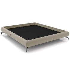 Imagem de Cama Casal Queen Pés de Ferro Estilo Industrial 176cm Otto P05 Veludo Bege - Lyam Decor