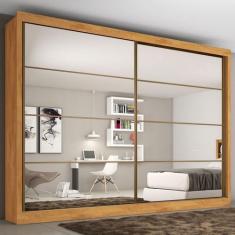 Imagem de Guarda-Roupa Casal Sevilha Plus 2 Portas 6 Gavetas Espelhado Peroba/Of