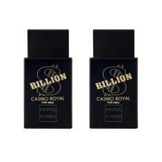 Imagem de Kit Com 2 Perfumes Billion Cassino Royal Maculino 100ml - Paris Elysee