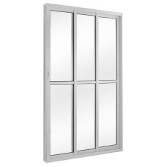 Imagem de Porta Correr 3 Folhas Móveis Central Topsul 210x120cm Esquadrisul Branco