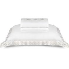 Imagem de Jogo De Cama King Size Carnegie Bege 300Fios Algodão Egípcio - Hogar -