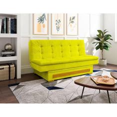 Imagem de Sofa Cama com Baú Berilo Amarelo