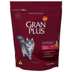 Imagem de Ração GranPlus Carne e Arroz para Gatos Castrados - 3 Kg