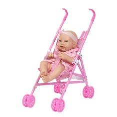 Imagem de Boneca Reborn Menina 100% Silicone Linda Com Bolsa Carrinho