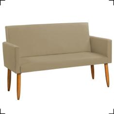 Imagem de Namoradeira Decorativa Para Sala E Quarto Nina Suede Pé Castanho - Cli