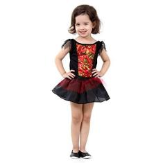 Imagem de Fantasia Bruxa Infantil Vermelha Laila com Tutu