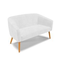 Imagem de Namoradeira Corano Pés Palito Castanho Cor Branco