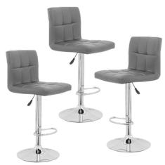 Imagem de Kit Com 3 Banquetas Gomos Confort Em Cour ssimo, Girat ria, C