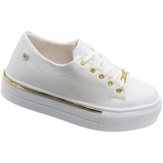 Imagem de Tênis Casual Plataforma Sophia Almeida Aplique Elegante Feminino , Bra