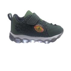 Imagem de Tênis Dinossauro Masculino Infantil Calce Fácil Menino Luz Que Acende