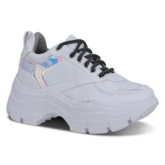Imagem de Tênis Sneaker Feminino Estilo Blogueira Linha Holográfica-Unissex