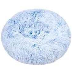 Imagem de Furfect Dreams Cama redonda peluda antiansiedade lavável para cães e gatos, cama de donut calmante para gatos e cães pequenos/médios/grandes, parte inferior antiderrapante, lavável, cama redonda