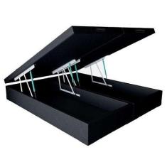 Imagem de Base Box Baú Casal Bipartido Sintético Preto - 138X188x35 - Dmhope7