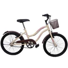Imagem de Bicicleta Para Menina Aro 20 Beach Cor Bege - Dalannio Bike