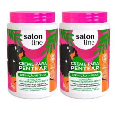 Imagem de Kit Creme Para Pentear Salon Line Definição Intensa 1Kg - 2 Unidades