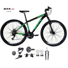 Imagem de Bicicleta Aro 29 Gta Start Kit 2x9 Gta Sunrun Freio Disco K7 11/36 Pedivela 24/38d Garfo Com Trava - Preto/verde 17