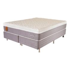 Imagem de Cama Box Queen Size (Box + Colchão) 158X198X69 Esmeralda Prorelax Molas Ensacadas Pillow In Turn Free - Cinza