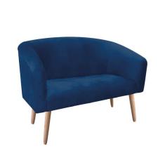 Imagem de Namoradeira 02 Lugares Stella Suede Azul Marinho P s Palito N