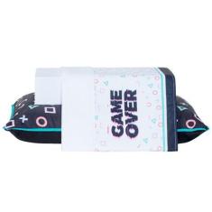 Imagem de Jogo De Cama Infantil Lençol Game Over Branco Solteiro 03 Peças - Perc