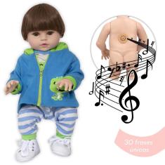 Imagem de Boneco Reborn Recem Nascido Sapinho Príncipe Fala e Chora