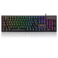 Imagem de Teclado Mecânico Gamer Redragon Kama RGB Switche Azul ABNT2 Preto - K578-RGB 