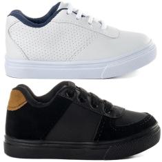 Imagem de Kit 2 pares de Tênis Infantil Masculino Funfy Casual Escolar-Masculino