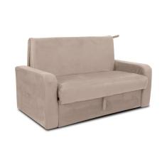 Imagem de Sofá-Cama 140cm 2 Lugares com Baú Multimóveis CR45260 Bege
