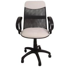 Imagem de Cadeira  diretor tela giratória com faixa - mecanismo relax -  braço fixo corano branco