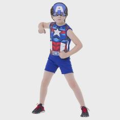 Imagem de Fantasia Capitão América Infantil Pop com Máscara