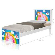Imagem de Cama Juvenil BarceloPrincesa Unicórnio com Colchão