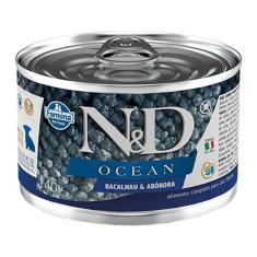 Imagem de Ração Úmida Lata Farmina N&D Ocean Bacalhau & Abóbora para Cães Filhotes - 140 g