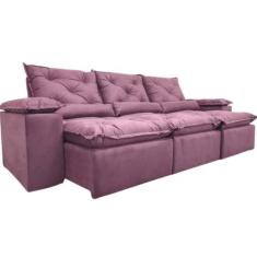 Imagem de Sofá Retrátil Reclinável Para Sala 2,70M Confortavel Athenas Premium -