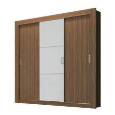 Imagem de Guarda Roupa Herval Ph 1708 - Cor Nogueira - Com Espelho