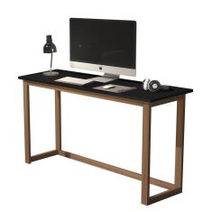 Imagem de Escrivaninha 120CM home office preto compacta quarto pés de madeira