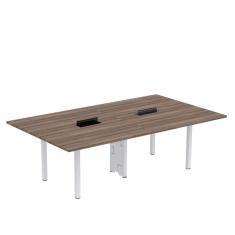 Imagem de Mesa Reunião 240cm X 120cm Mrcpb2412 Noce Naturalle/Cinza